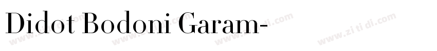 Didot Bodoni Garam字体转换